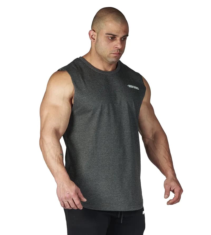 Mesh Flex Muscle Tank - Charcoal — image 1 of 1
