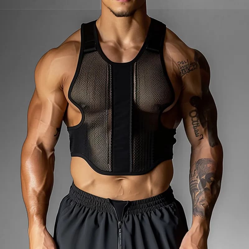 Mesh Flex Muscle Tank - Petrol — image 1 of 1