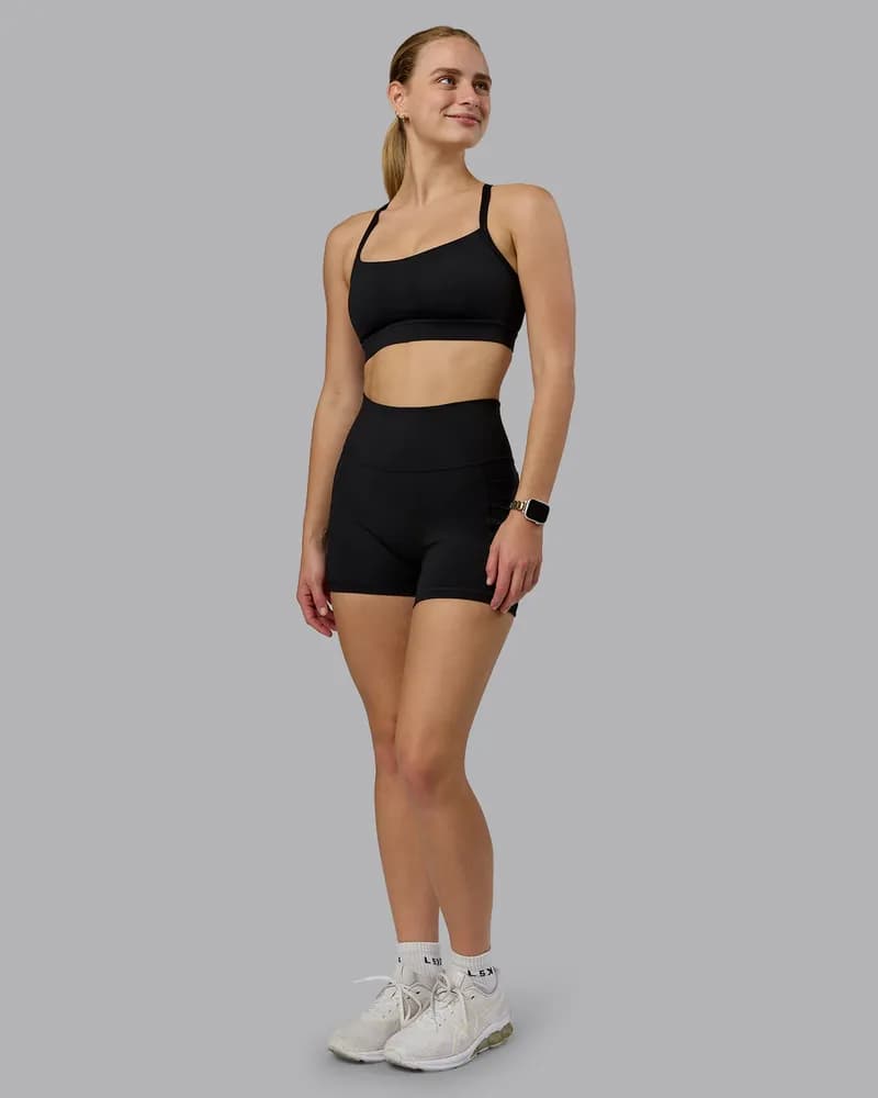 Momentum Twist Sports Bra - Black Leopard — image 1 of 1