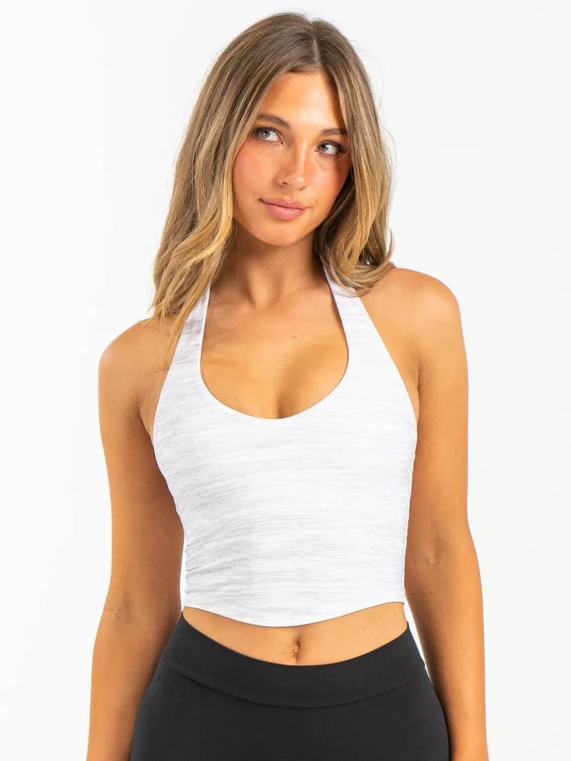 NKD Halter Shelf Tank - Snow Grey Marl — image 1 of 1