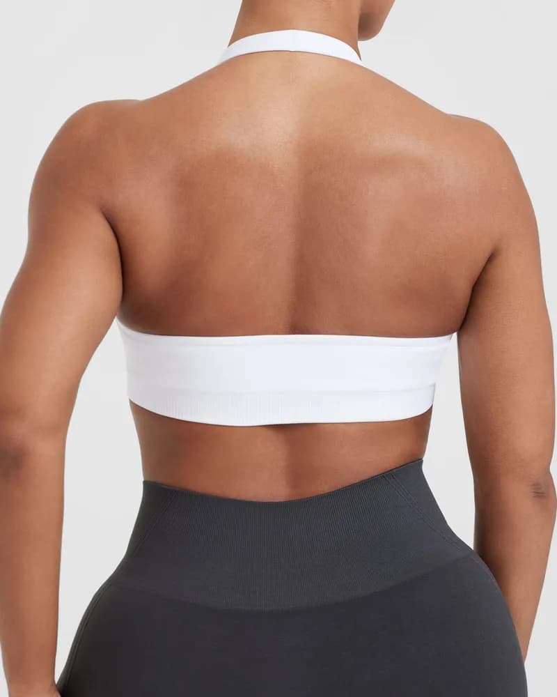 NKD Halter Sports Bra - Off White — image 1 of 1