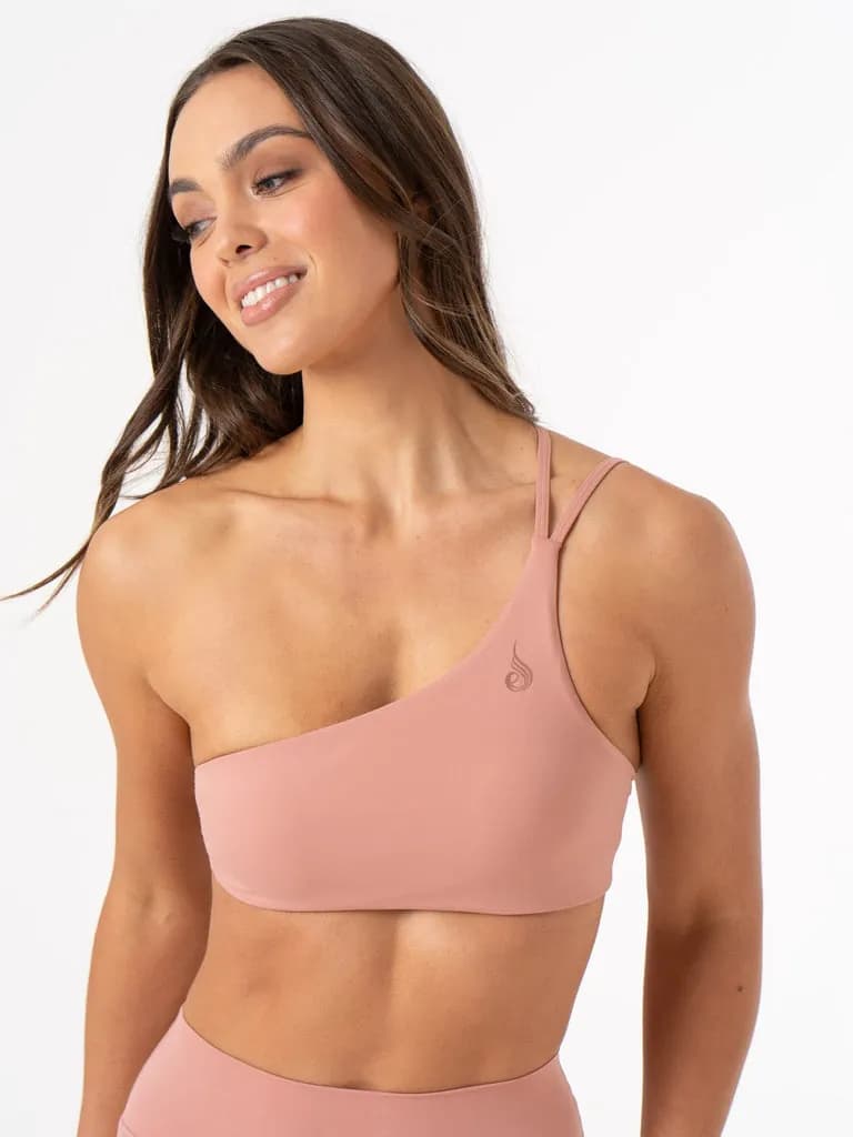 NKD One Shoulder Sports Bra - Dusty Pink — image 1 of 1