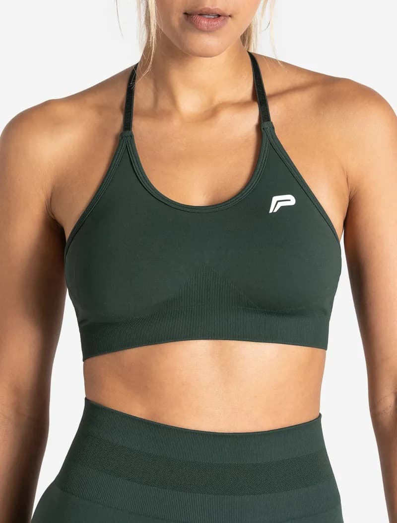 NKD Scrunch Halter Bra - Green Glow — image 1 of 1