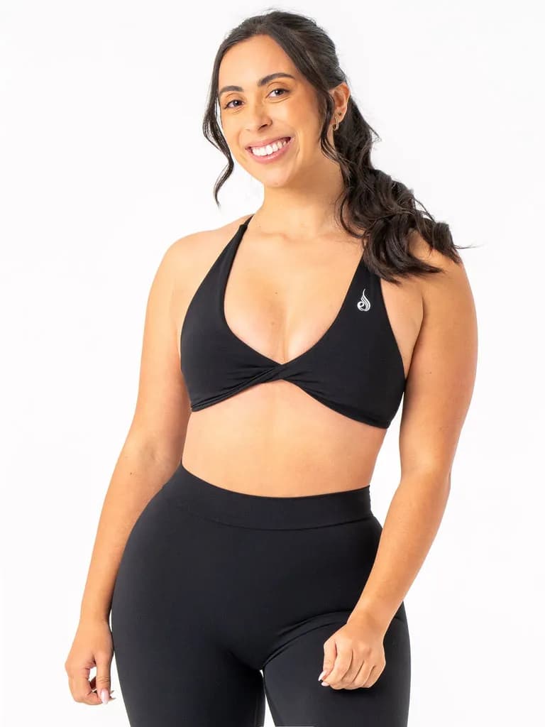 NKD Twist Sports Bra - Black — image 1 of 1