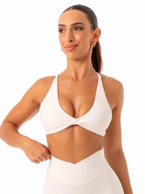 NKD Twist Sports Bra - Ivory — image 1 of 1