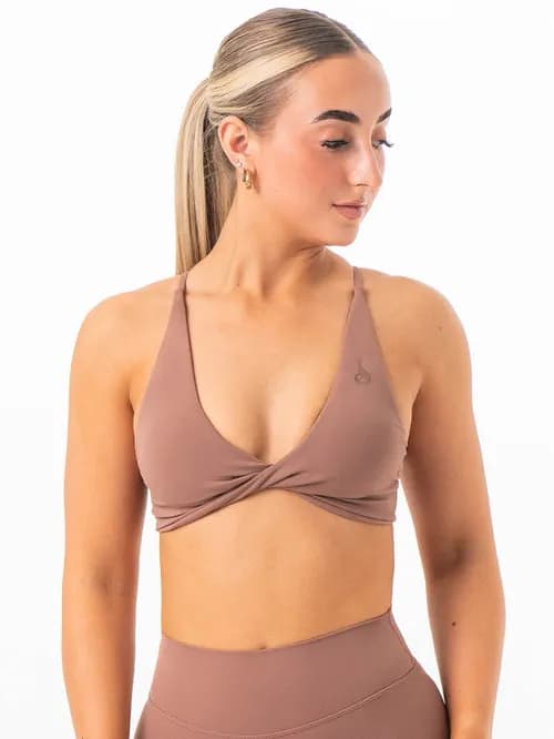 NKD Twist Sports Bra - Mocha — image 1 of 1