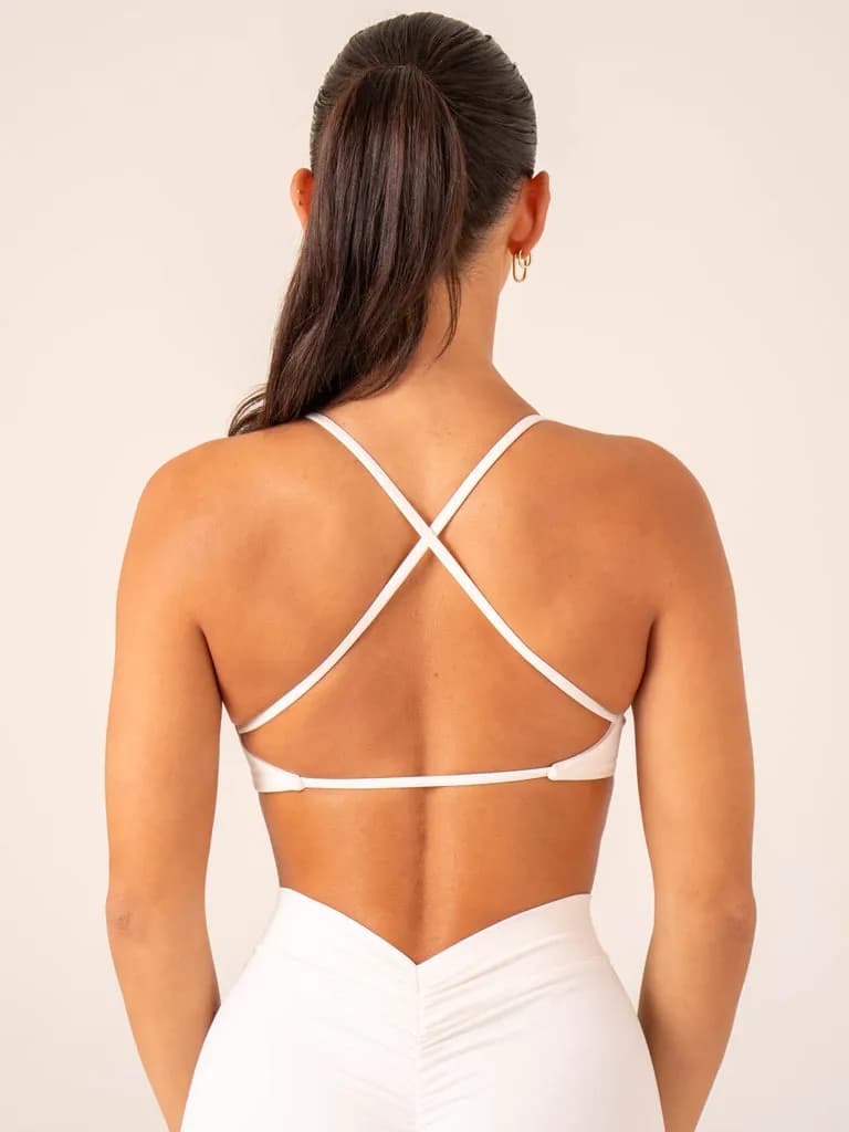 NKD Twist Sports Bra - Off White — image 1 of 1