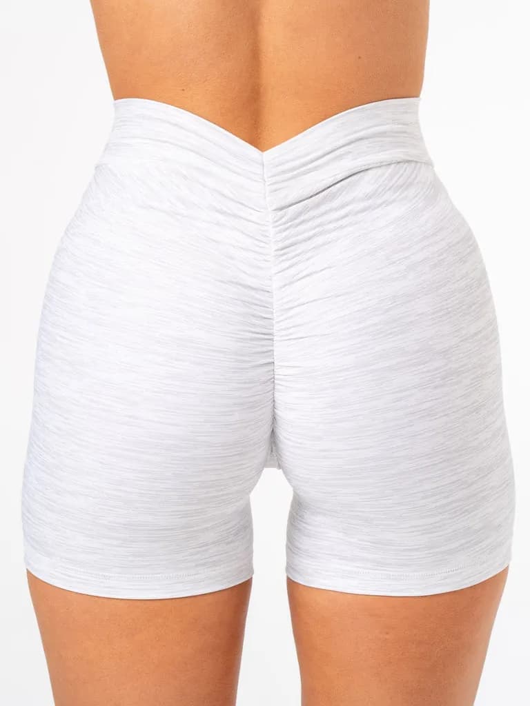 NKD V Scrunch Shorts - Oat Marl — image 1 of 1