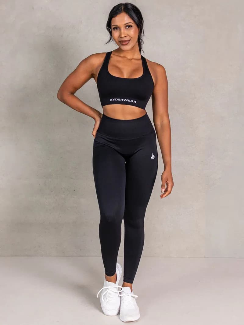 NRG Seamless Scoop Neck Sports Bra - Black — image 1 of 1