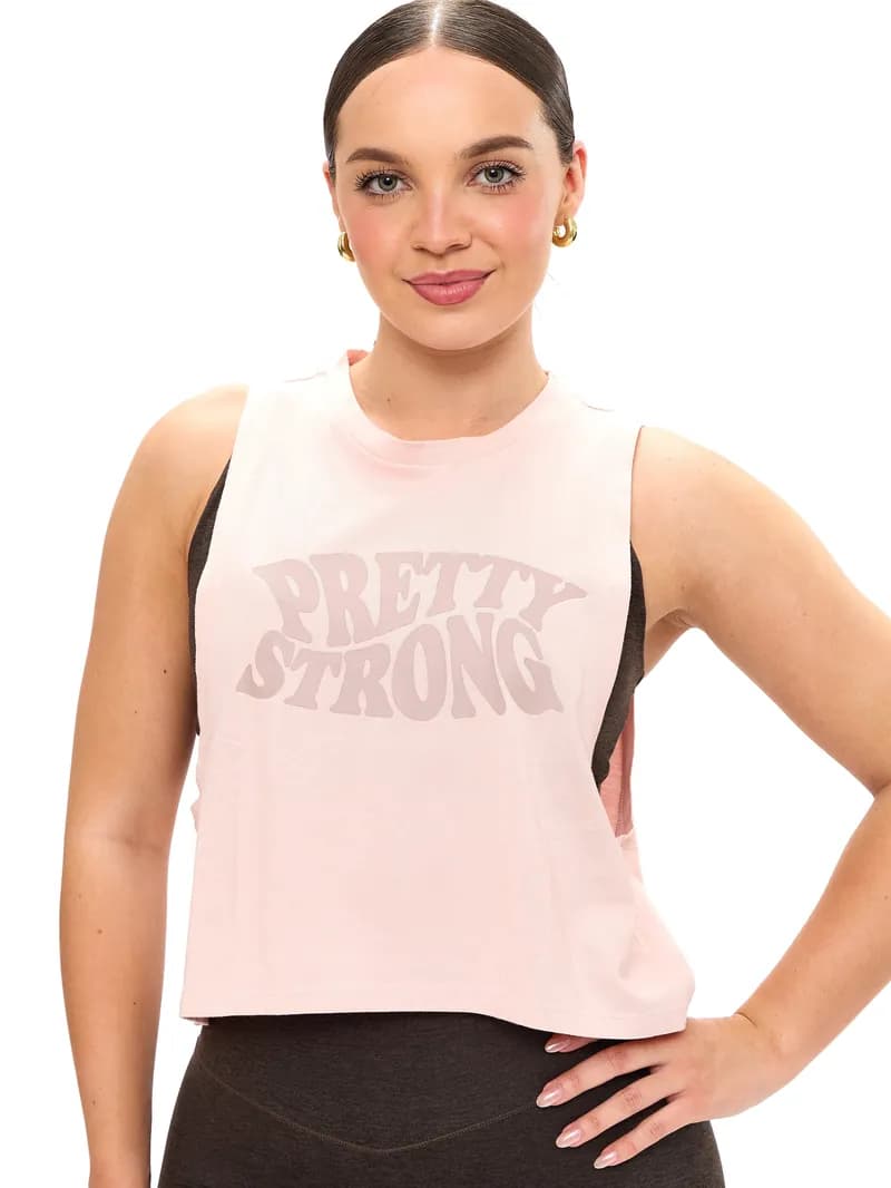 Pretty Crop Tank - Strawberry Milk — image 1 of 1