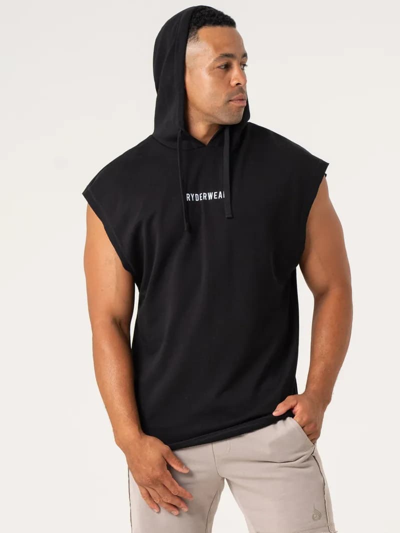 Pursuit Fleece Sleeveless Hoodie - Black — image 1 of 1