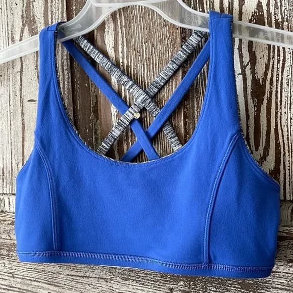 Reversible Sports Bra - Rio Blue and White — image 1 of 1