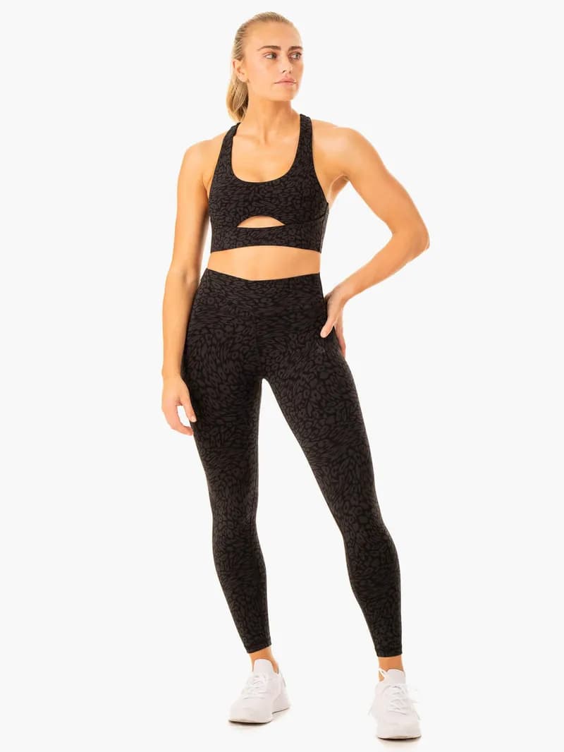 Rotation Sports Bra - Black Leopard — image 1 of 1