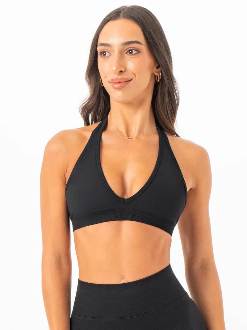 Sculpt Seamless Halter Bra - Black — image 1 of 1