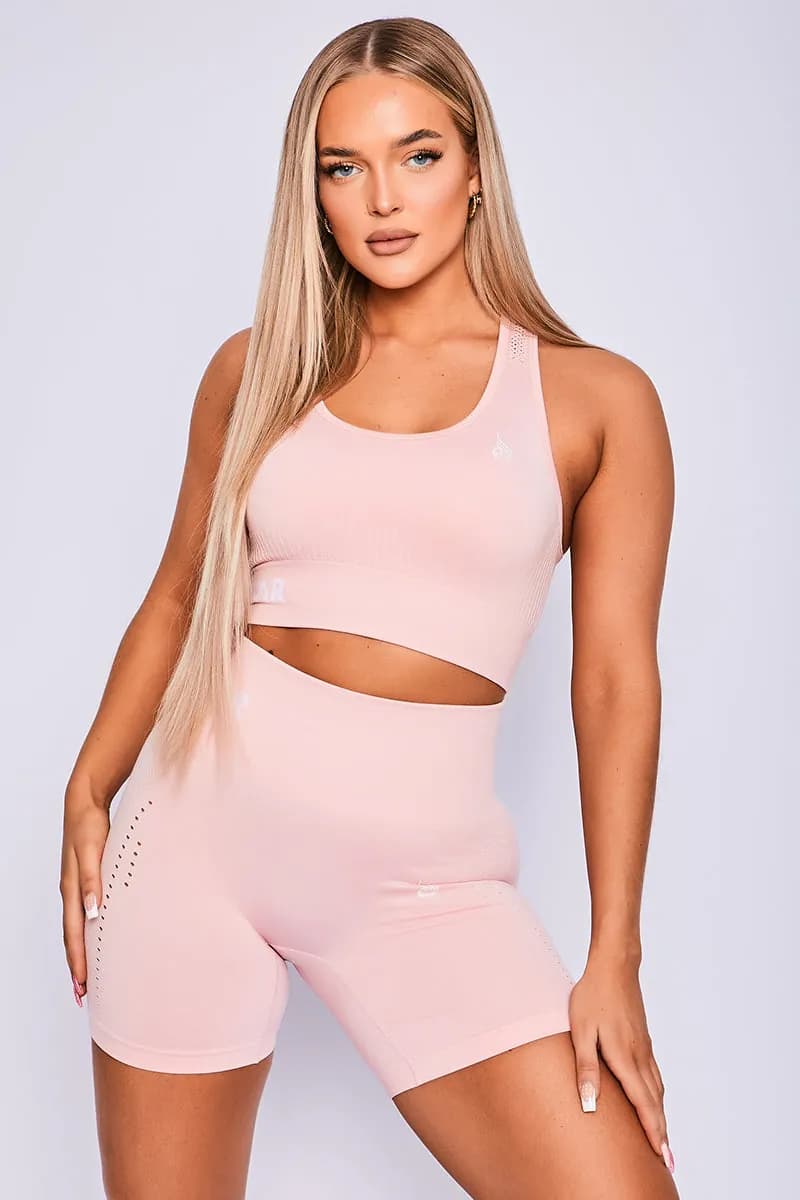 Seamless Staples Shorts - Baby Pink Marl — image 1 of 1