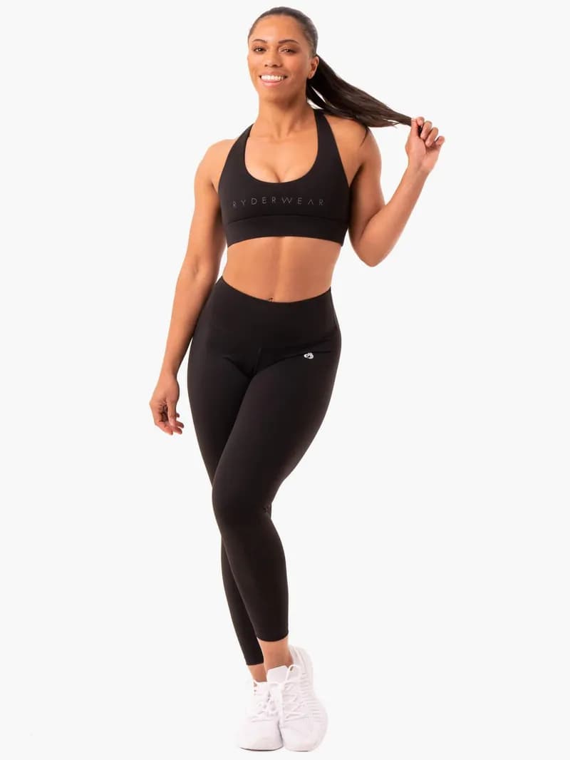 Staples Cross Over Sports Bra - Black — image 1 of 1