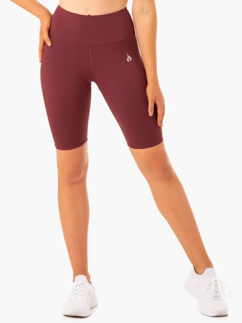 Staples Scrunch Bum Bike Shorts - Burgundy — image 1 of 1