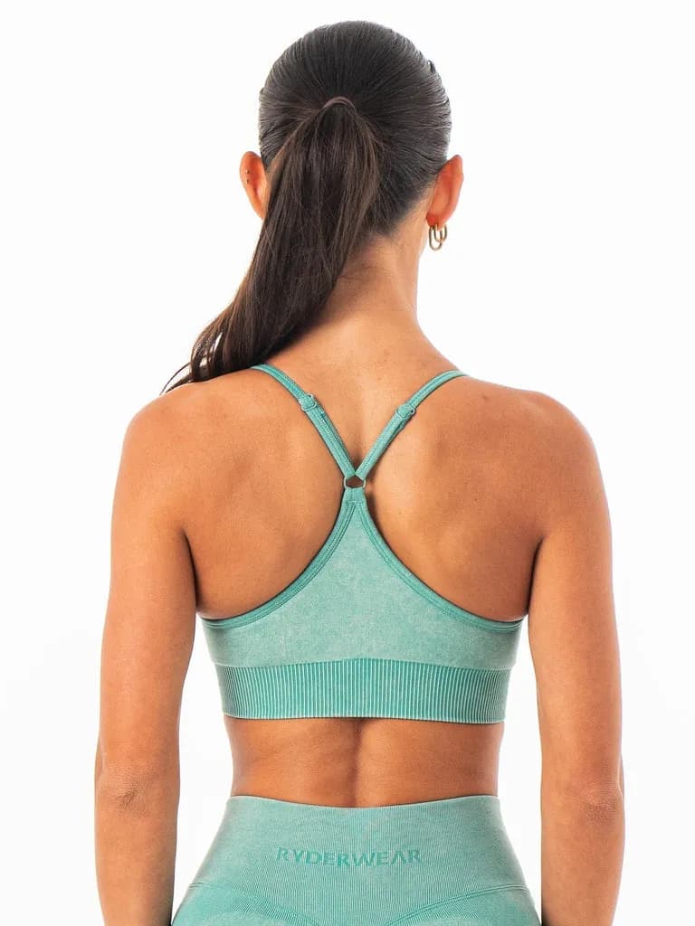 Stonewash Seamless Sports Bra - Fern Stonewash — image 1 of 1