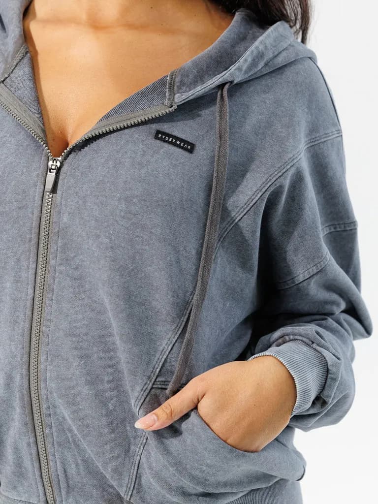 Stonewash Track Jacket - Charcoal — image 1 of 1