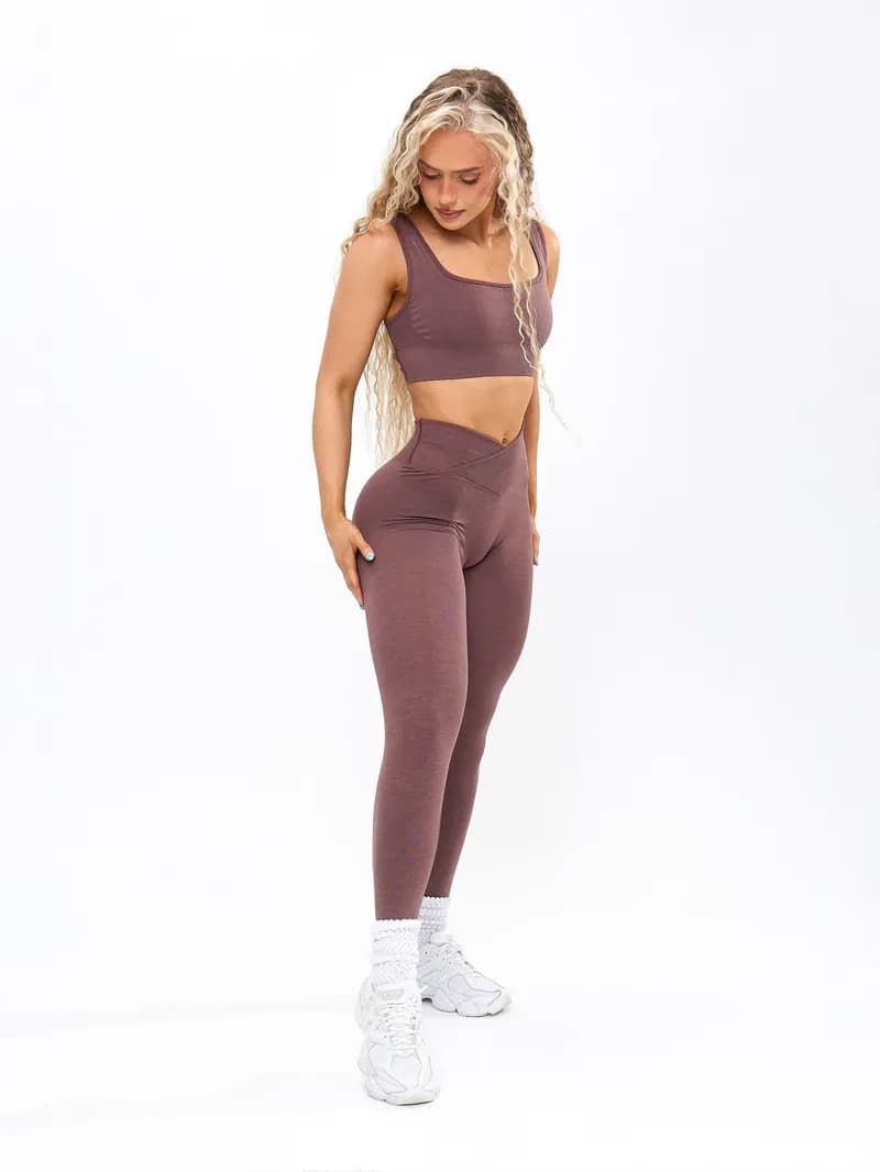 Synergy Seamless Sports Bra - Mocha Berry — image 1 of 1