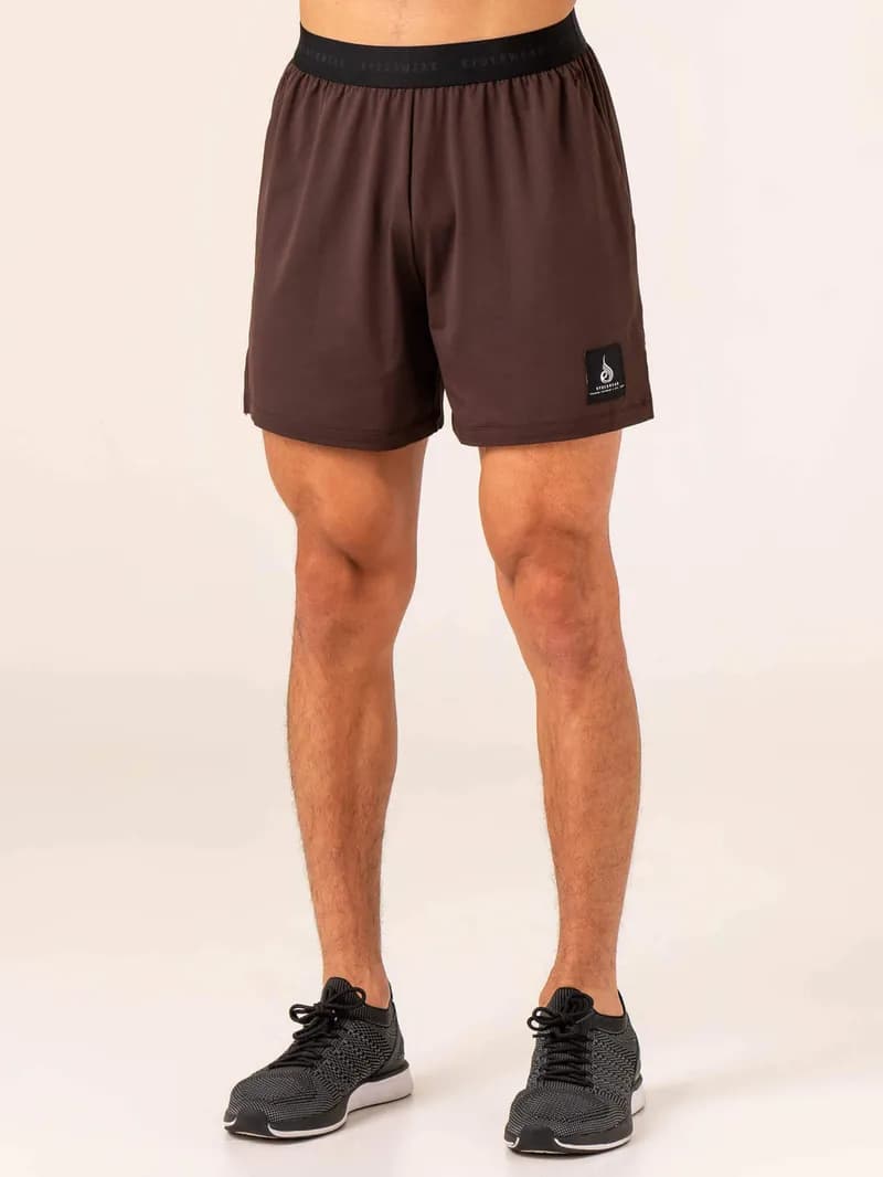Terrain Mesh Gym Shorts - Dark Oak — image 1 of 1