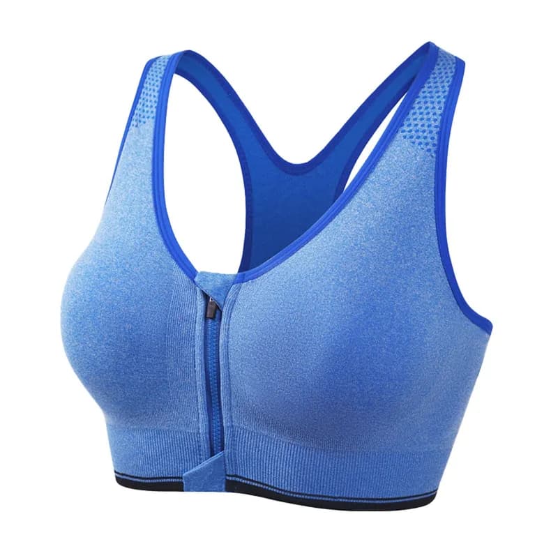 Wicked Zip Sports Bra - Baked Blue — image 1 of 1