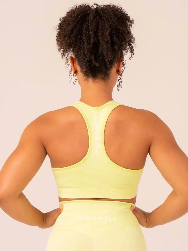 Zebra Seamless Sports Bra - Lime Zebra — image 1 of 1