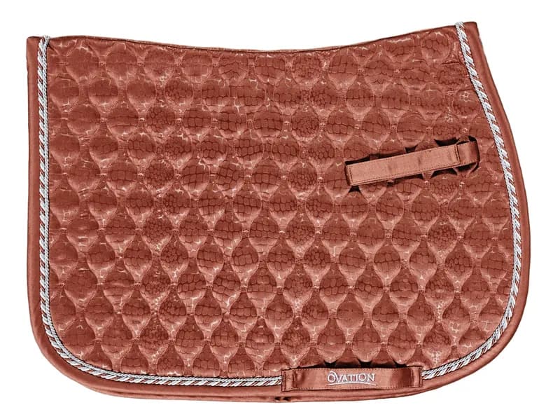 Embossed Leopard Satin All-Purpose Saddle Pad - Cinnamon — image 1 of 1