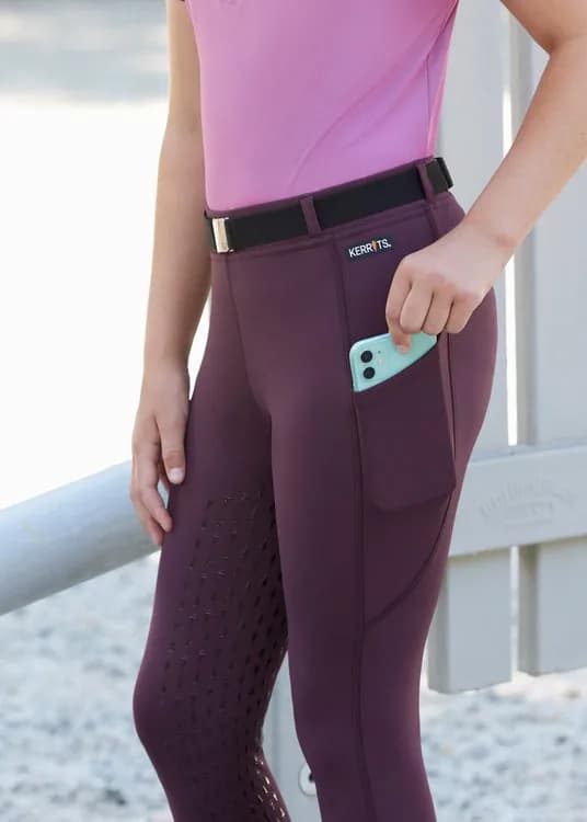 Kids Coolcore® Silicone Full Leg Riding Tech Tight — image 1 of 1
