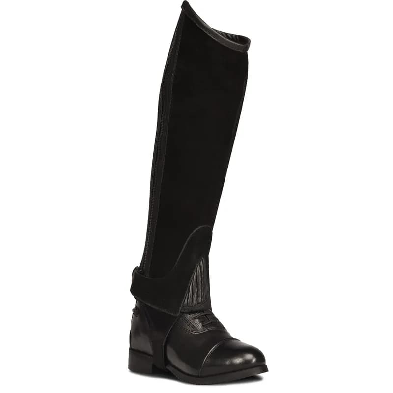 Kids' Pro Suede Ribbed Half Chap - Black — image 1 of 1