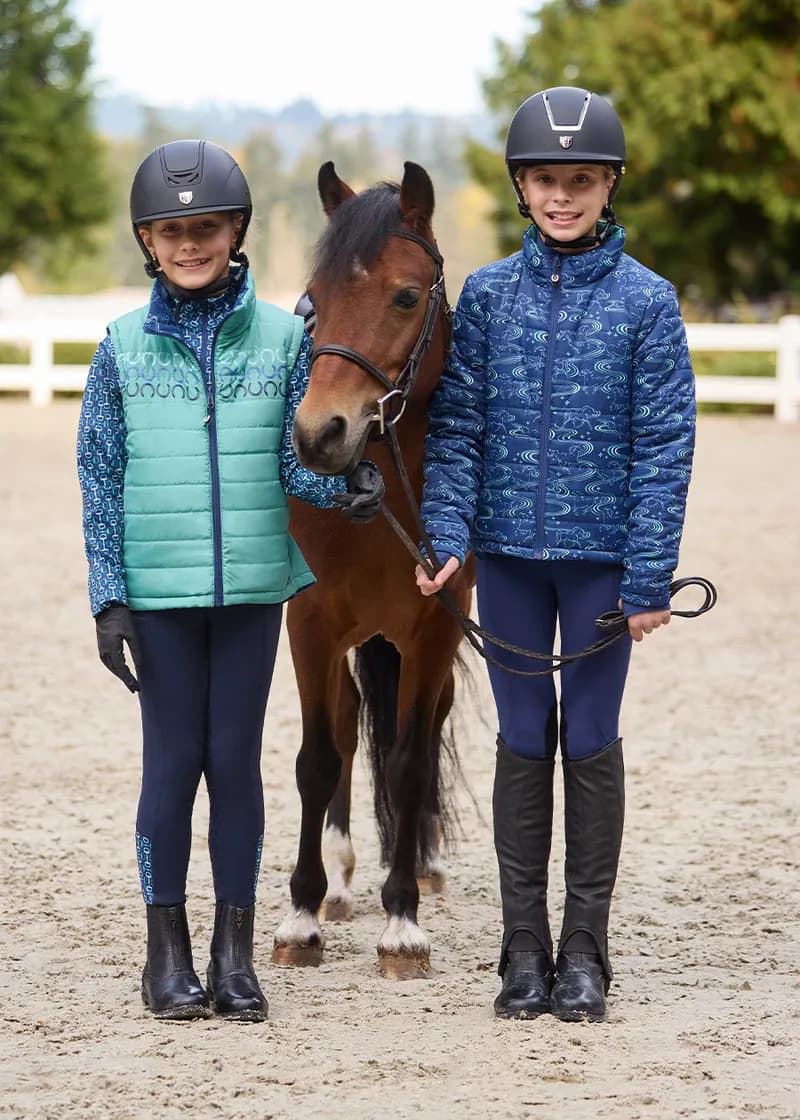 Kids Ride the Wind Reversible Quilted Riding Vest — image 1 of 1