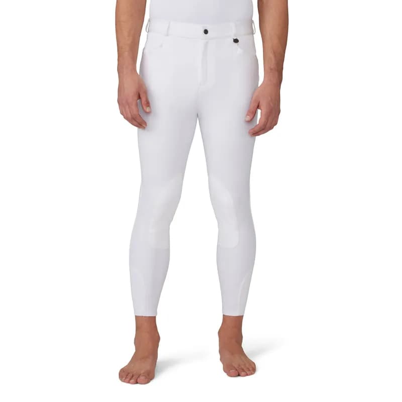 Men's EuroWeave DX  Suede Knee Patch Breech - White — image 1 of 1