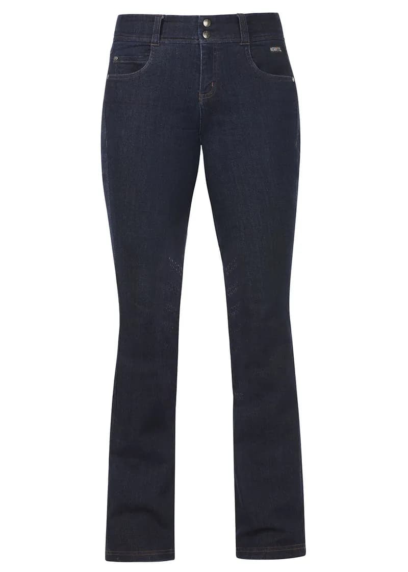 Stretch Denim Silicone Knee Patch Bootcut Riding Pant — image 1 of 1