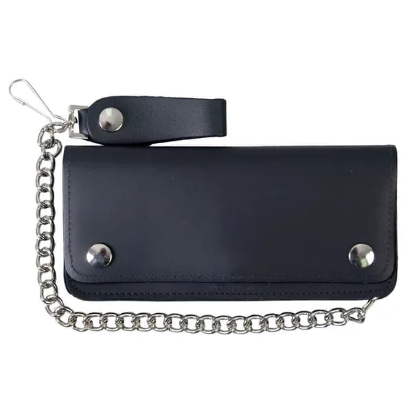 5 Pocket Bi-Fold Leather Wallet with Chain — image 1 of 1
