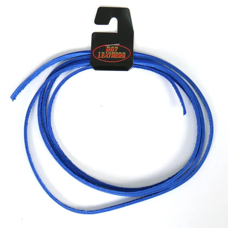 72 Inch Blue Leather Lace