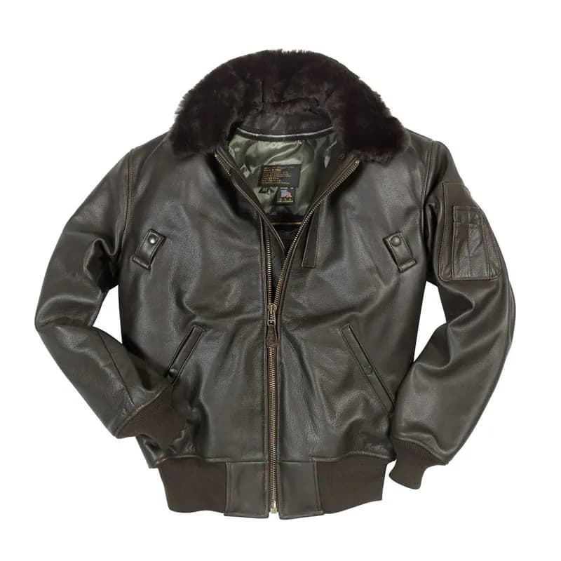 B-15 Leather Flight Jacket Z27H02 in Brown — image 1 of 1