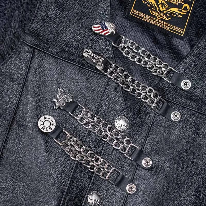 Men's Biker Vest and Vest Extenders Bundle