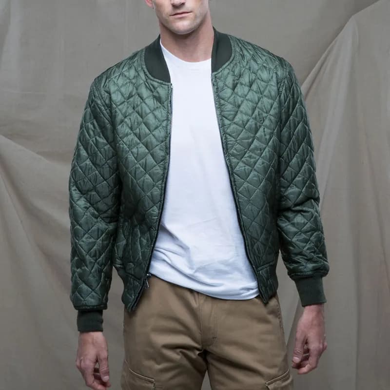 Diamond Quilted Bomber Jacket Z24Y009 — image 1 of 1