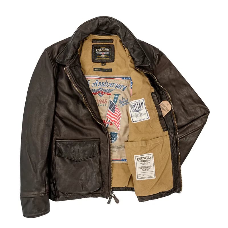 Division Commander’s Leather Tanker Jacket Z21U020 — image 1 of 1