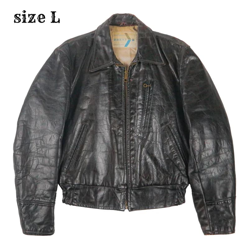 Brent Vintage Leather Racer Jacket — image 1 of 1