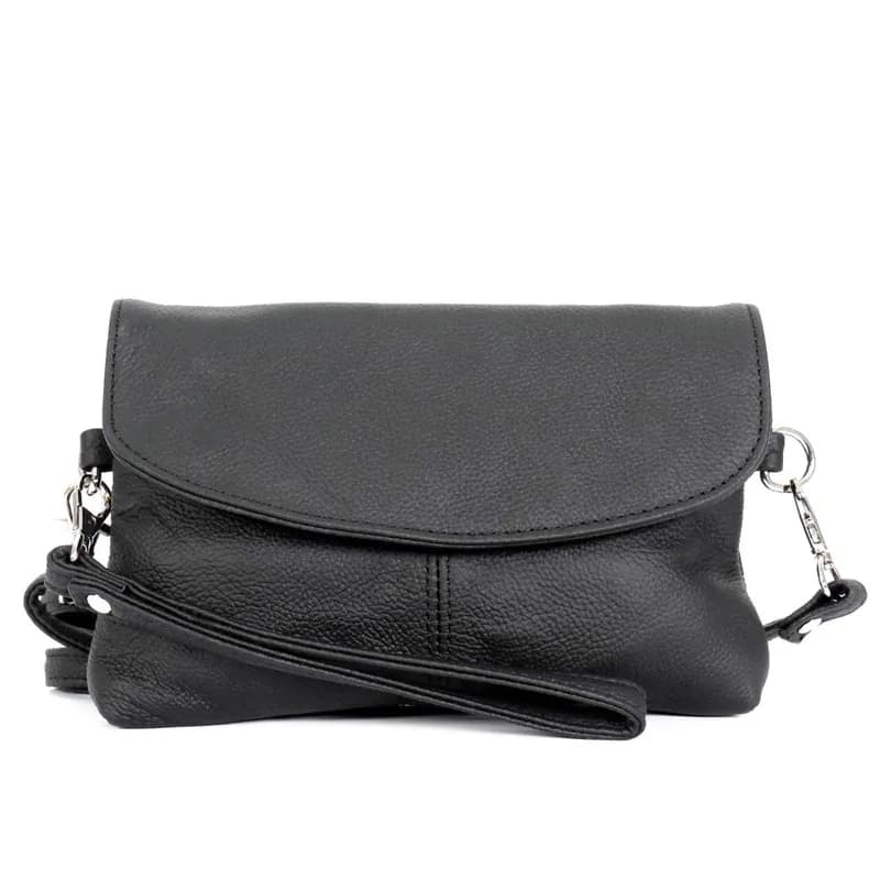Hot Leathers Black Crossbody Organizer Leather Purse PUA1182 — image 1 of 1