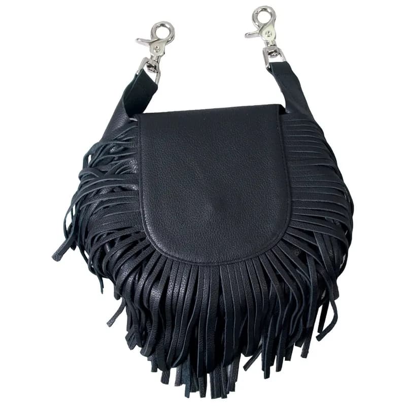 Hot Leathers CPF4002 Ladies Leather Clip Pouch with Fringe — image 1 of 1