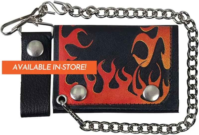 Hot Leathers Flame Wallet Tri-Fold Wallet WLB1003 — image 1 of 1