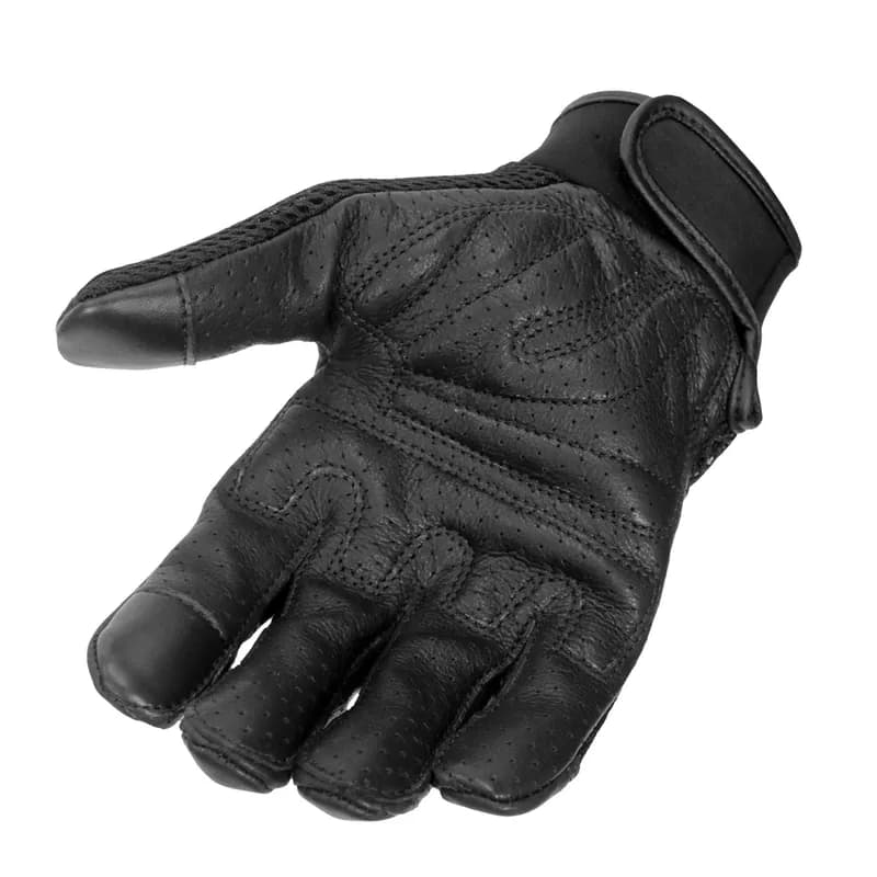 Hot Leathers GVM1027 Mens Mesh and Leather Gloves with Piping — image 1 of 1