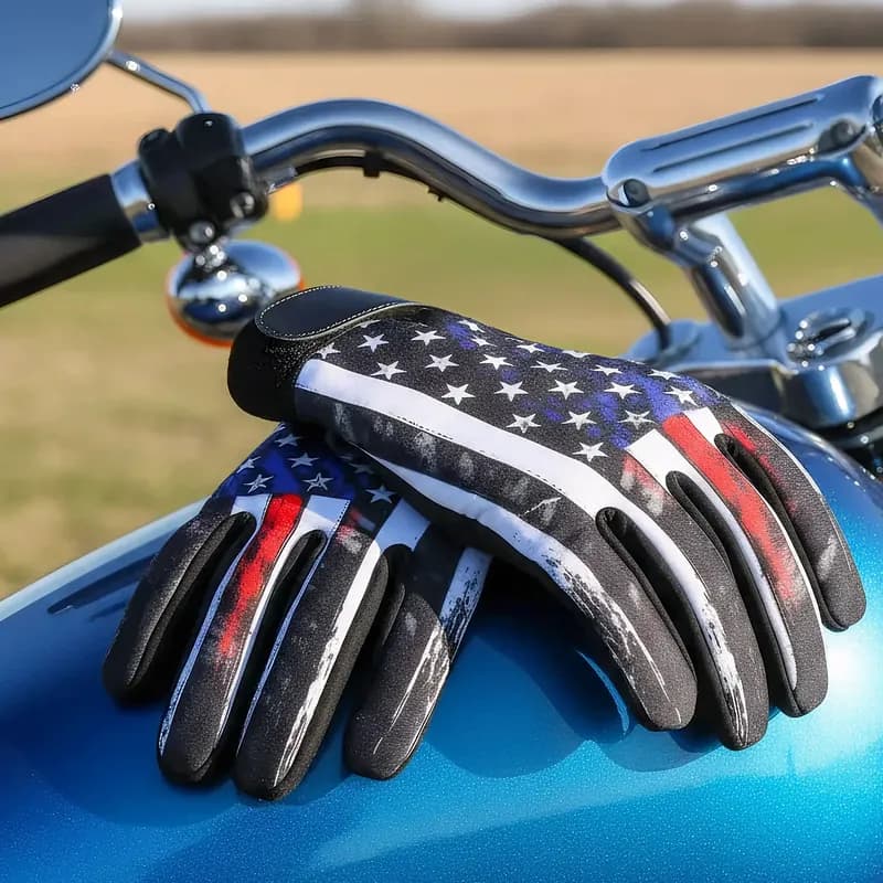Hot Leathers GVM3002 Vintage American Flag Mechanics Glove — image 1 of 1