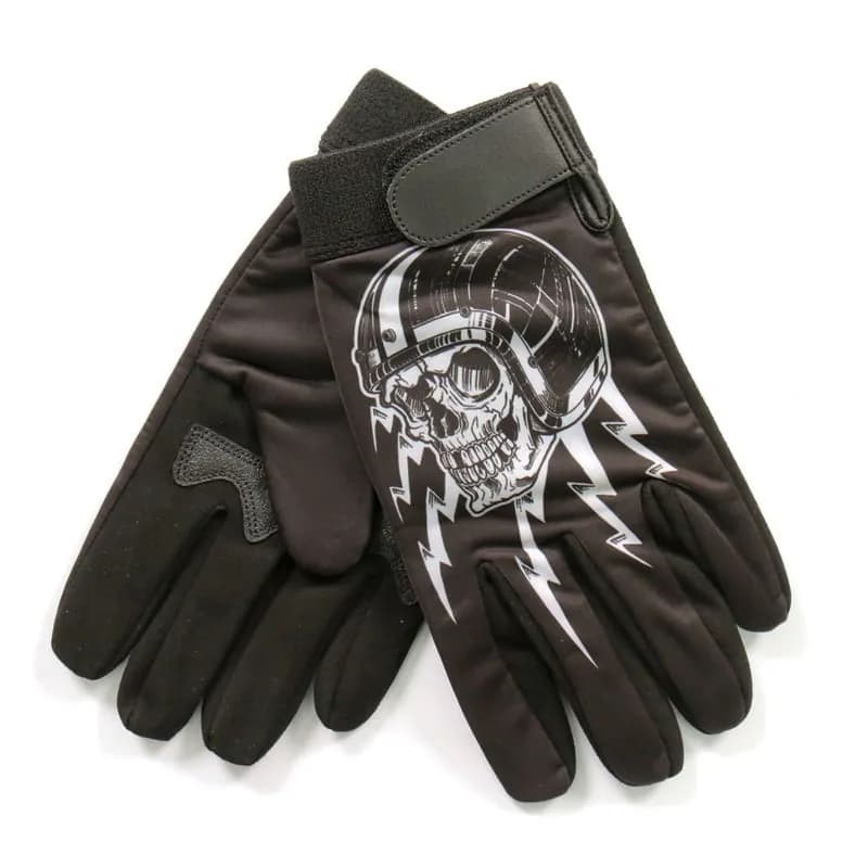 Hot Leathers GVM3005 Sublimated 3/4 Skull Mechanics Glove — image 1 of 1