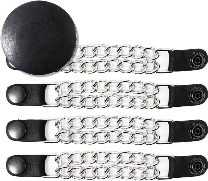Hot Leathers VXC1019 Classic Motorcycle Biker Vest Extender - 4 Inch with Black Snap — image 1 of 1