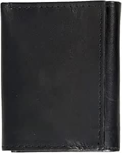 Hot Leathers WLD1008 Black Leather Tri-Fold Wallet — image 1 of 1