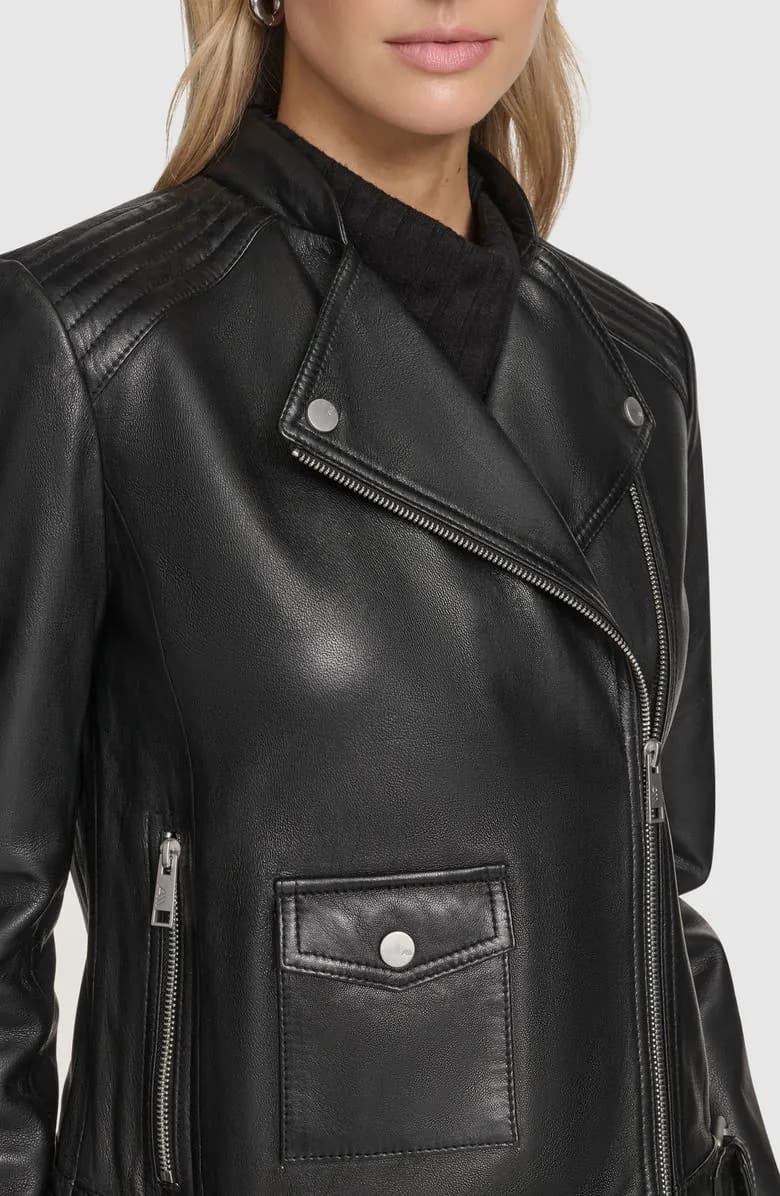 Frankie Leather Moto Jacket — image 1 of 1