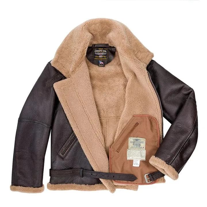 RAF Fighter Weight Sheepskin Bomber Jacket Z21W010 — image 1 of 1